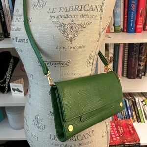 New in box AJ Crossbody Clutch- Palm Green